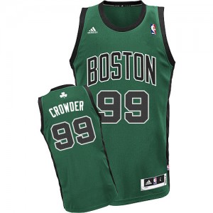 Boston Celtics Jae Crowder #99 Alternate Swingman Maillot d'équipe de NBA - Vert (No. noir) pour Homme
