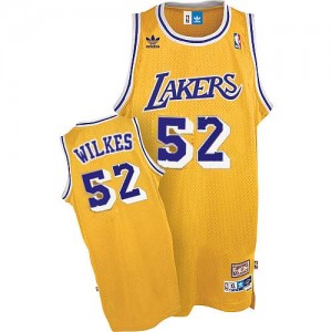 Maillot NBA Or Jamaal Wilkes #52 Los Angeles Lakers Throwback Swingman Homme Adidas