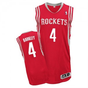 Houston Rockets Charles Barkley #4 Road Authentic Maillot d'équipe de NBA - Rouge pour Homme