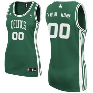 Maillot NBA Vert (No Blanc) Swingman Personnalisé Boston Celtics Road Femme Adidas
