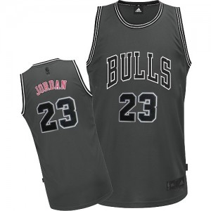 Maillot Authentic Chicago Bulls NBA Graystone II Fashion Gris - #23 Michael Jordan - Homme