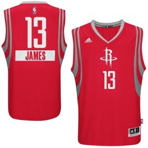 Maillot NBA Houston Rockets #13 James Harden Rouge Adidas Authentic 2014-15 Christmas Day - Homme