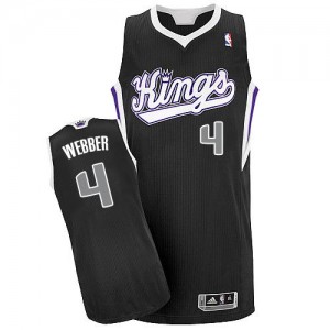 Maillot Authentic Sacramento Kings NBA Alternate Noir - #4 Chris Webber - Homme
