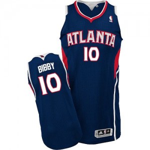 Atlanta Hawks #10 Adidas Road Bleu marin Authentic Maillot d'équipe de NBA en vente en ligne - Mike Bibby pour Homme
