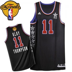 Maillot Authentic Golden State Warriors NBA 2015 All Star 2015 The Finals Patch Noir - #11 Klay Thompson - Homme