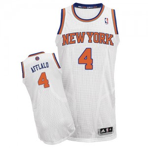 Maillot NBA Authentic Arron Afflalo #4 New York Knicks Home Blanc - Homme
