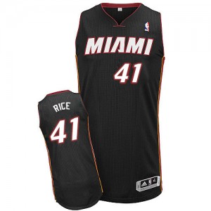 Miami Heat Glen Rice #41 Road Authentic Maillot d'équipe de NBA - Noir pour Homme