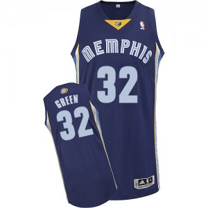 Maillot Adidas Bleu marin Road Authentic Memphis Grizzlies - Jeff Green #32 - Homme