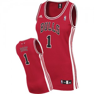 Maillot NBA Swingman Derrick Rose #1 Chicago Bulls Road Rouge - Femme