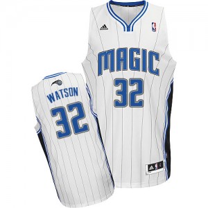 Maillot NBA Blanc C.J. Watson #32 Orlando Magic Home Swingman Homme Adidas