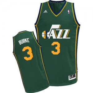 Maillot NBA Utah Jazz #3 Trey Burke Vert Adidas Swingman Alternate - Homme