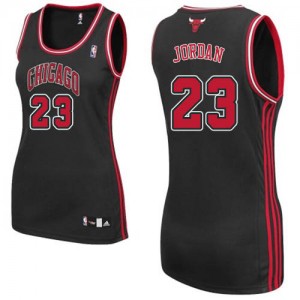 Maillot Adidas Noir Alternate Authentic Chicago Bulls - Michael Jordan #23 - Femme