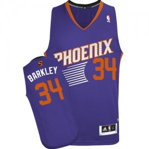 Phoenix Suns #34 Adidas Road Violet Authentic Maillot d'équipe de NBA Vente - Charles Barkley pour Homme
