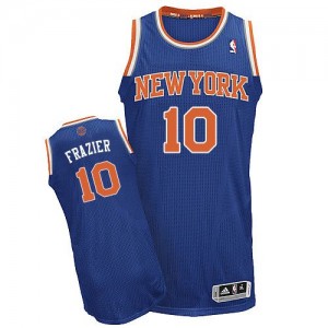 New York Knicks #10 Adidas Road Bleu royal Authentic Maillot d'équipe de NBA Vente pas cher - Walt Frazier pour Homme