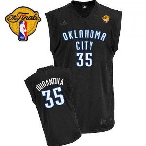 Oklahoma City Thunder Kevin Durant #35 Durantula Fashion Finals Patch Swingman Maillot d'équipe de NBA - Noir pour Homme