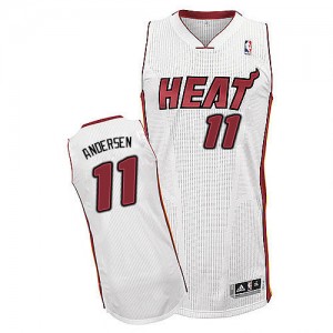 Miami Heat Chris Andersen #11 Home Authentic Maillot d'équipe de NBA - Blanc pour Homme