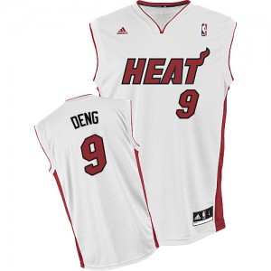 Miami Heat Luol Deng #9 Home Swingman Maillot d'équipe de NBA - Blanc pour Homme