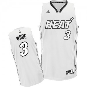 Miami Heat #3 Adidas Blanc Swingman Maillot d'équipe de NBA Discount - Dwyane Wade pour Homme
