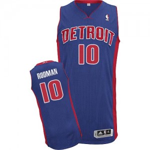 Maillot NBA Authentic Dennis Rodman #10 Detroit Pistons Road Bleu royal - Homme