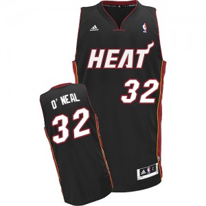 Miami Heat #32 Adidas Road Noir Swingman Maillot d'équipe de NBA Vente pas cher - Shaquille O'Neal pour Homme