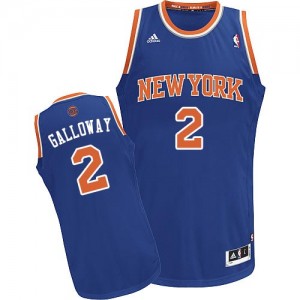 New York Knicks Langston Galloway #2 Road Swingman Maillot d'équipe de NBA - Bleu royal pour Homme
