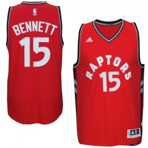 Maillot NBA Toronto Raptors #15 Anthony Bennett Rouge Adidas Swingman climacool - Homme