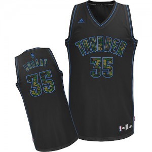 Oklahoma City Thunder Kevin Durant #35 Fashion Swingman Maillot d'équipe de NBA - Camo noir pour Homme