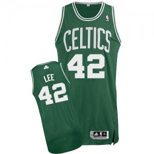 Maillot NBA Authentic David Lee #42 Boston Celtics Road Vert (No Blanc) - Femme