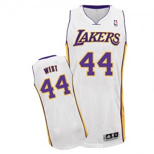 Los Angeles Lakers #44 Adidas Alternate Blanc Authentic Maillot d'équipe de NBA Remise - Jerry West pour Homme