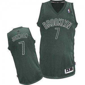 Maillot Adidas Gris Big Color Fashion Authentic Brooklyn Nets - Joe Johnson #7 - Homme
