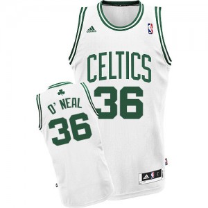 Boston Celtics #36 Adidas Home Blanc Swingman Maillot d'équipe de NBA sortie magasin - Shaquille O'Neal pour Homme