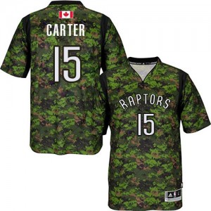 Maillot NBA Toronto Raptors #15 Vince Carter Camo Adidas Authentic Pride - Homme