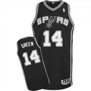 Maillot NBA Authentic Danny Green #14 San Antonio Spurs Road Noir - Homme