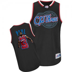 Maillot NBA Noir Chris Paul #3 Los Angeles Clippers Notorious Authentic Homme Adidas
