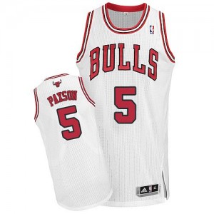 Chicago Bulls John Paxson #5 Home Authentic Maillot d'équipe de NBA - Blanc pour Homme