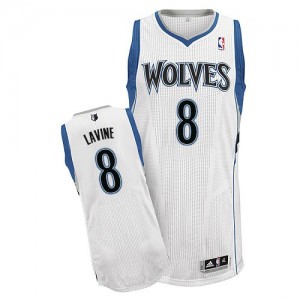 Maillot NBA Minnesota Timberwolves #8 Zach LaVine Blanc Adidas Authentic Home - Homme