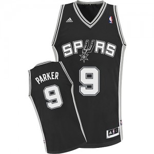 Maillot Swingman San Antonio Spurs NBA Road Noir - #9 Tony Parker - Homme