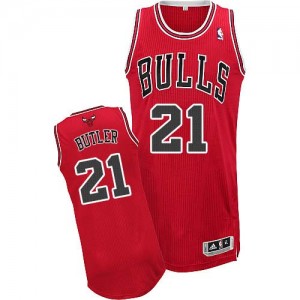 Maillot NBA Chicago Bulls #21 Jimmy Butler Rouge Adidas Authentic Road - Enfants