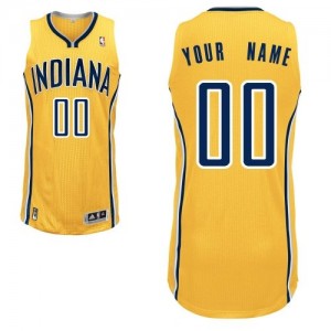 Maillot NBA Indiana Pacers Personnalisé Authentic Or Adidas Alternate - Homme