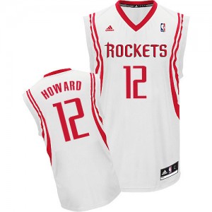 Maillot NBA Blanc Dwight Howard #12 Houston Rockets Home Swingman Homme Adidas