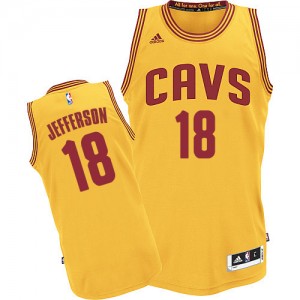 Maillot NBA Or Richard Jefferson #18 Cleveland Cavaliers Alternate Authentic Homme Adidas