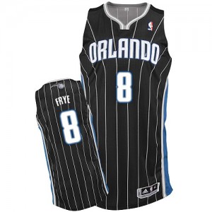 Orlando Magic #8 Adidas Alternate Noir Authentic Maillot d'équipe de NBA la vente - Channing Frye pour Homme