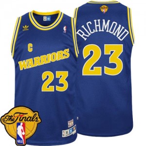Maillot Swingman Golden State Warriors NBA Throwback 2015 The Finals Patch Bleu - #23 Mitch Richmond - Homme