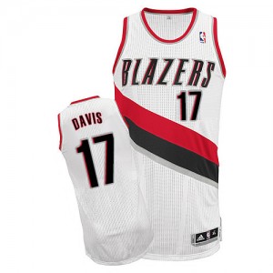 Portland Trail Blazers #17 Adidas Home Blanc Authentic Maillot d'équipe de NBA Le meilleur cadeau - Ed Davis pour Homme