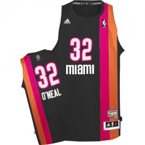 Miami Heat #32 Adidas ABA Hardwood Classic Noir Swingman Maillot d'équipe de NBA en ligne - Shaquille O'Neal pour Homme