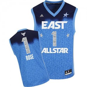 Chicago Bulls #1 Adidas 2012 All Star Bleu Swingman Maillot d'équipe de NBA préférentiel - Derrick Rose pour Homme