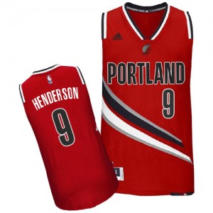Portland Trail Blazers #9 Adidas Alternate Rouge Swingman Maillot d'équipe de NBA Vente - Gerald Henderson pour Homme