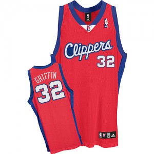 Maillot NBA Rouge Blake Griffin #32 Los Angeles Clippers Mesh Clippers On Front Swingman Homme Adidas