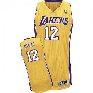 Los Angeles Lakers #12 Adidas Home Or Authentic Maillot d'équipe de NBA Discount - Vlade Divac pour Homme