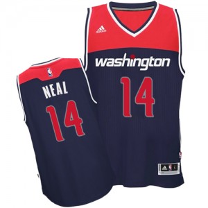 Washington Wizards Gary Neal #14 Alternate Authentic Maillot d'équipe de NBA - Bleu marin pour Homme